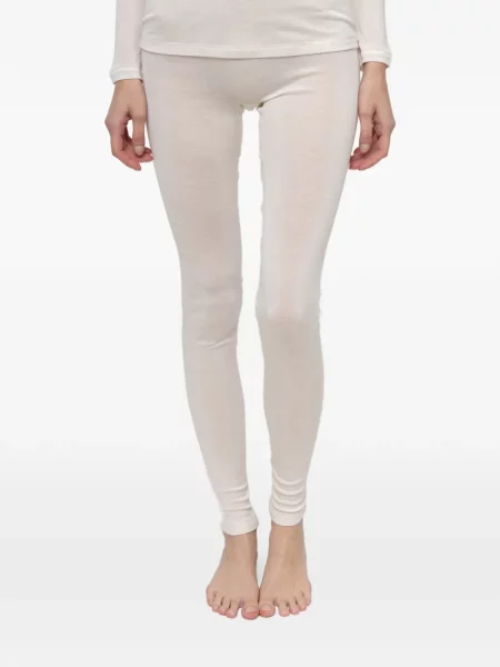 Leggings Hanro de mătase alb