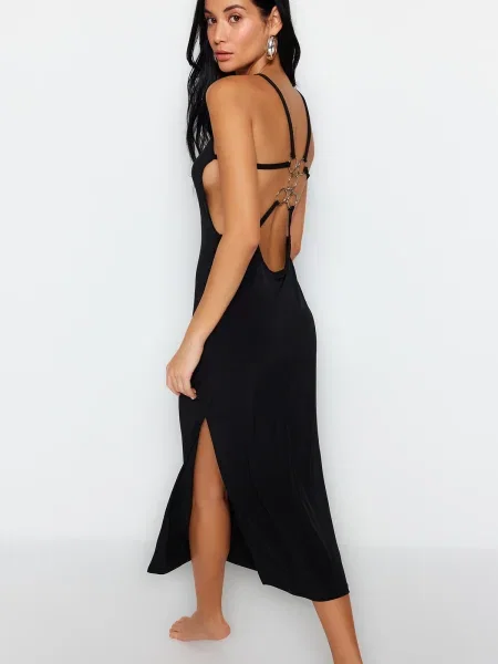 Миди рокля Trendyol черно