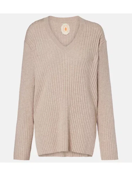 Pulover Jardin Des Orangers din cașmir bej