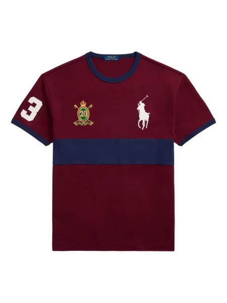 Ριγέ polo Polo Ralph Lauren με κουκούλα με αυτόγραφο λευκό