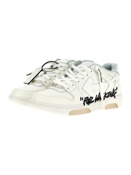 Sneakersy Off-white skórzane biznesowe białe