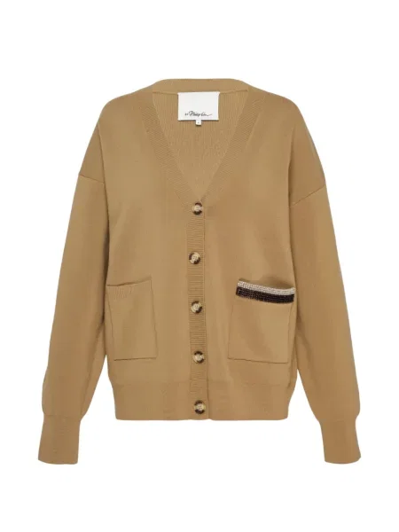 Cardigan 3.1 Phillip Lim cu decolteu în V maro