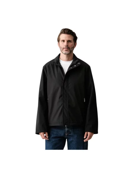 Lniana lekka kurtka Armani Exchange czarna