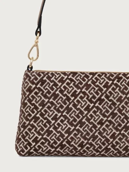 Tommy Hilfiger Torebka Th Jacquard Mini Shoulder Bag Brązowy biała