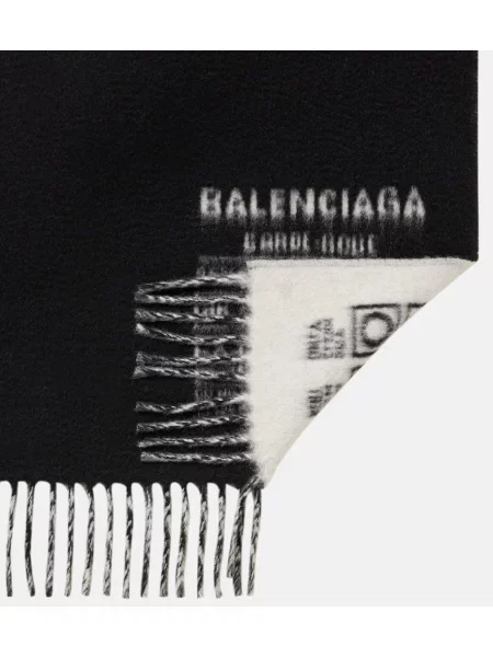 Fular Balenciaga de lână negru