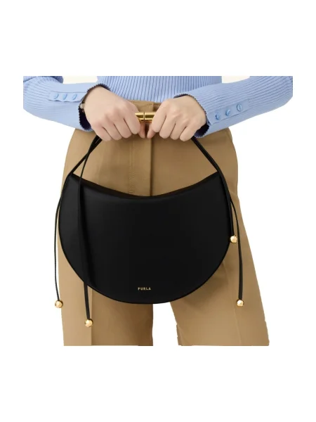 FURLA Geantă de umăr MOONSTONE' negru