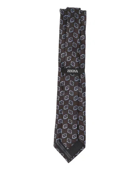 Cravată Zegna de mătase maro