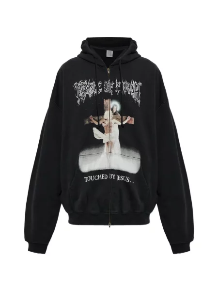 Hanorac cu glugă Vetements cu imagine negru
