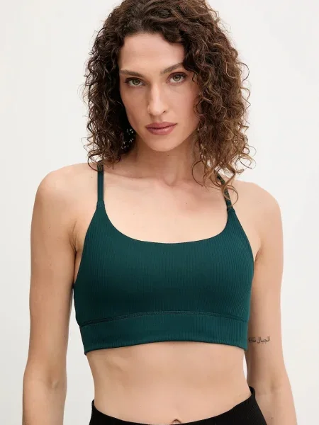Спортен сутиен adidas Performance All Me с изчистен дизайн зелено