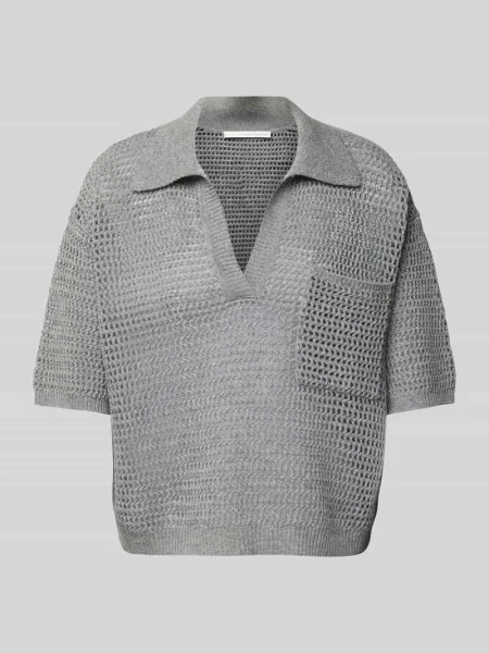 Sweter z dzianiny z kieszenią na piersi Herzen's