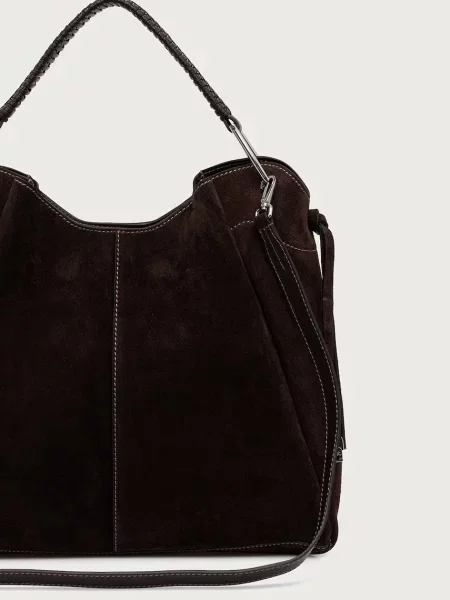 Gianni Chiarini torebka tote zamszowa ERA brązowa