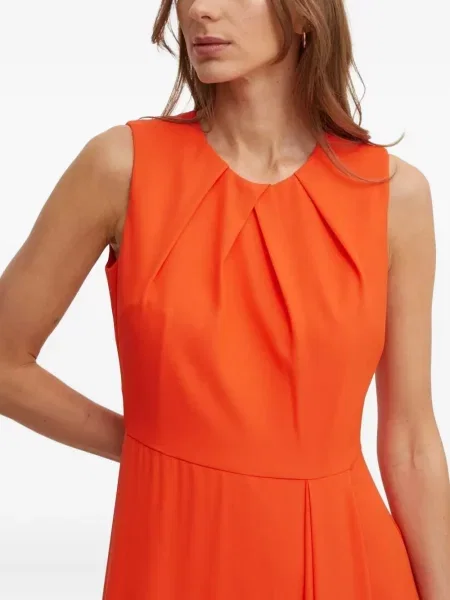 Rochie maxi Sandro Ferrone plisată de costum portocaliu