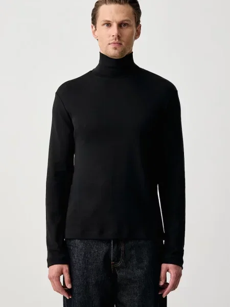 Tricou cu mânecă lungă Sisley negru