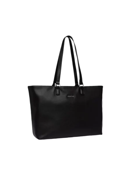 Duża shopperka Replay w jednolitym kolorze czarna