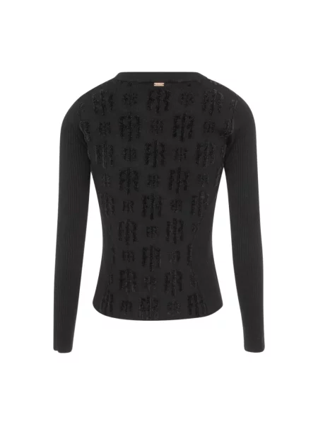 Dzianinowy sweter Fracomina czarny