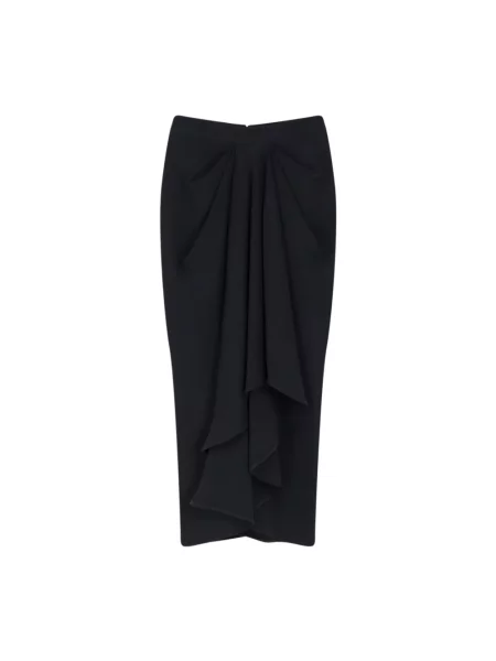 Spódnica midi Givenchy z krepy do kolan czarna