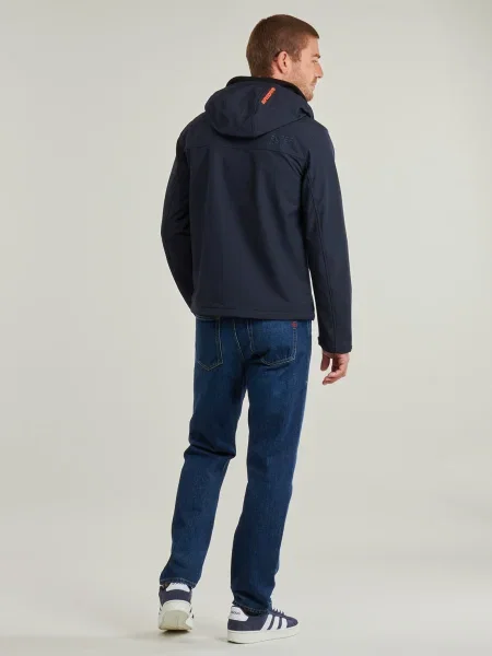 Geacă Superdry softshell albastru