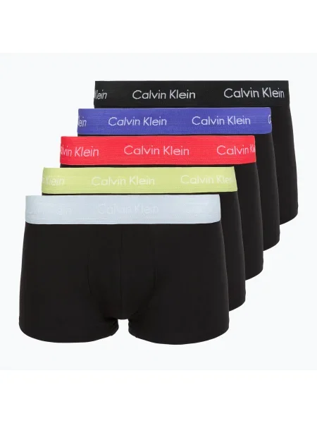 Bokserki Calvin Klein Low Rise Trunk 5 par black w green bloom wb/black w dazzlin czarne