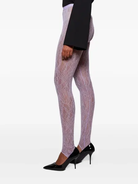 Leggings Wardrobe.nyc din dantelă violet