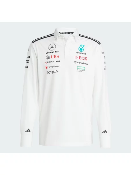 KOSZULKA MERCEDES AMG PETRONAS FORMULA ONE TEAM POLO LONG SLEEVE biała
