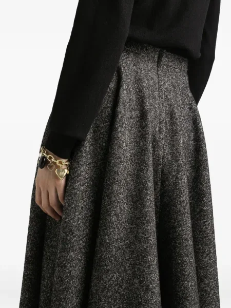 Fustă midi Dolce & Gabbana până la genunchi negru