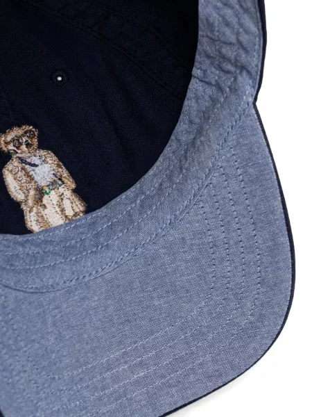 Șapcă Polo Ralph Lauren în carouri din țesătură twill cu imagine alb