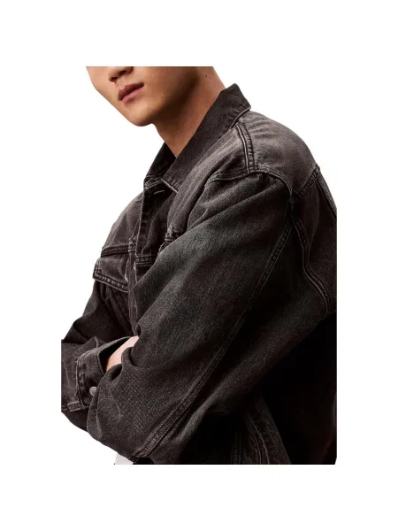 Geacă de blugi Calvin Klein Jeans negru
