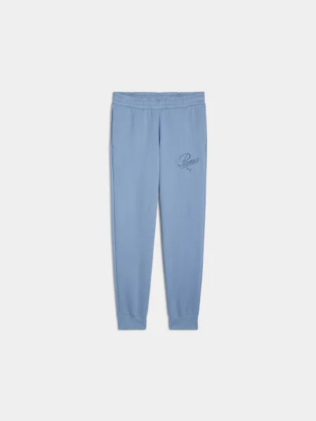 Штани спортивні PUMA Ess Script Sweatpants комбінований верх синій