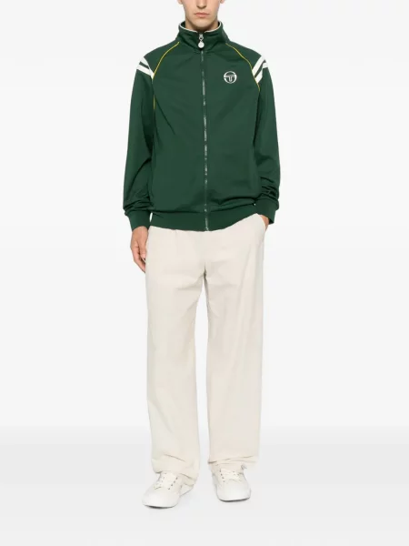 Geacă Sergio Tacchini cu dungi alergare cu autograf verde
