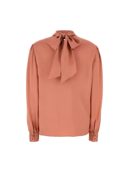 Satynowa bluzka Tom Ford różowa