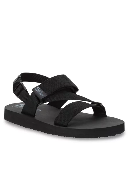 Basutės Jack Wolfskin Urban Entdeckung Belt Sandal Black juoda