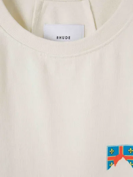 Tricou Rhude cu imagine alb