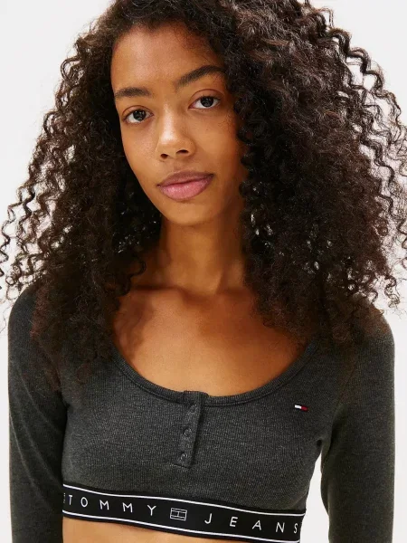 Топ Tommy Jeans сірий