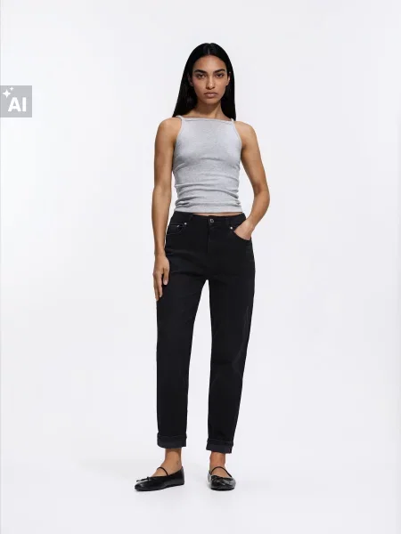 Reserved Джинси relaxed slim чорний