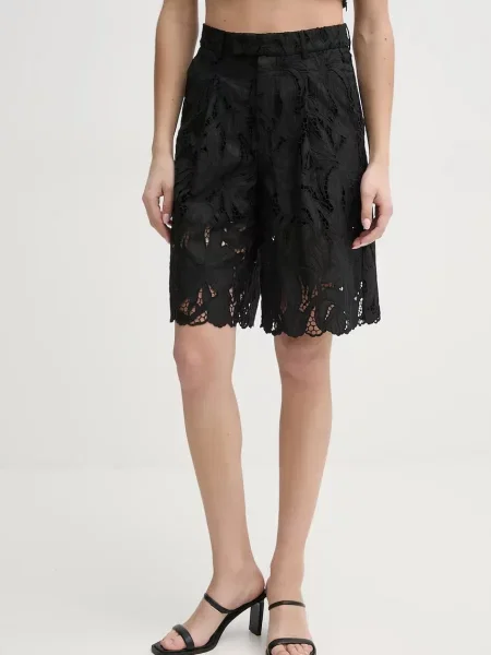 ISABELLE BLANCHE pantaloni scurti femei neted high waist negru