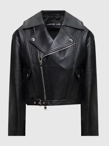 Кожаная куртка Jacob Lee черная