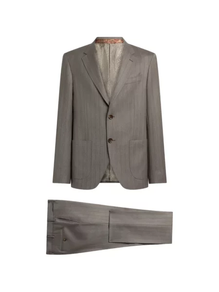 Costum Etro de lână gri