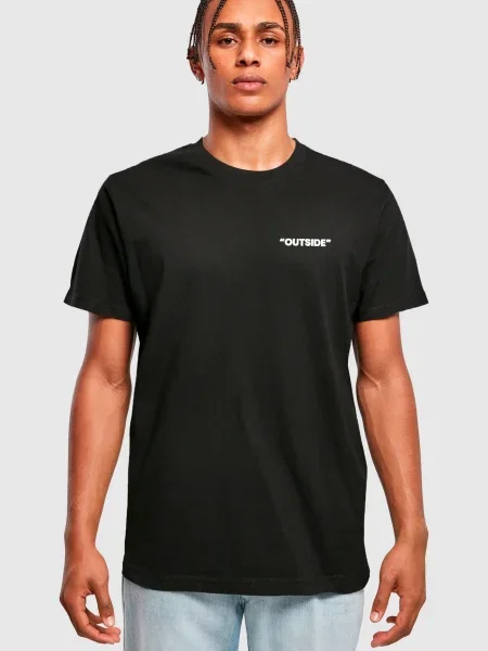 Mister Tee Tricou Outside negru alb