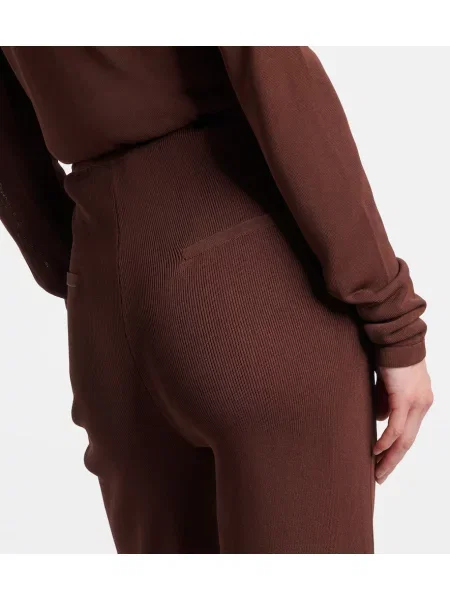 Pantaloni Aya Muse tricotate maro