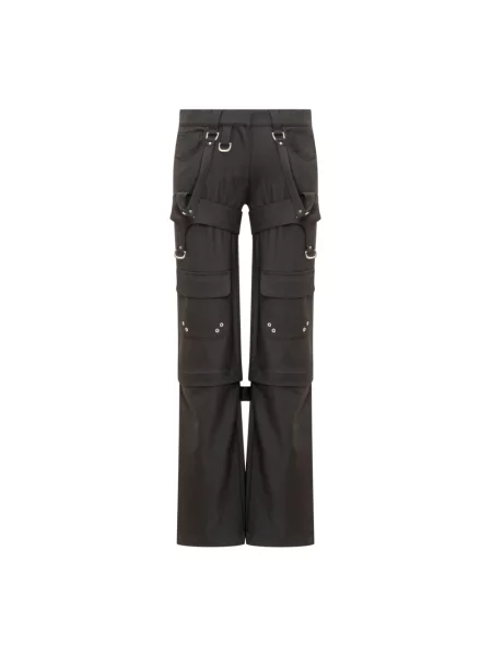 Spodnie cargo Off-white wełniane białe