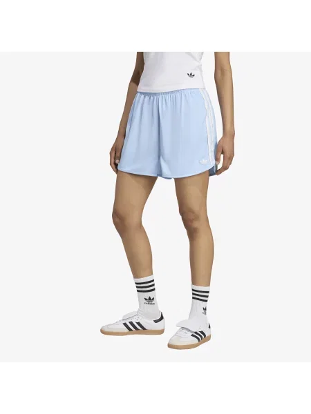 Атласные шорты Adidas Originals в полоску серые