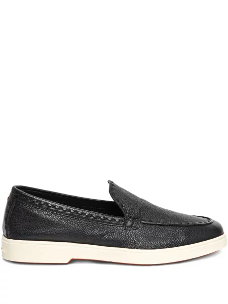 Pantofi loafer Santoni din piele negru