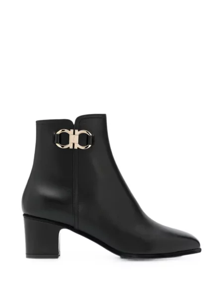 Cizme scurte Ferragamo din piele negru