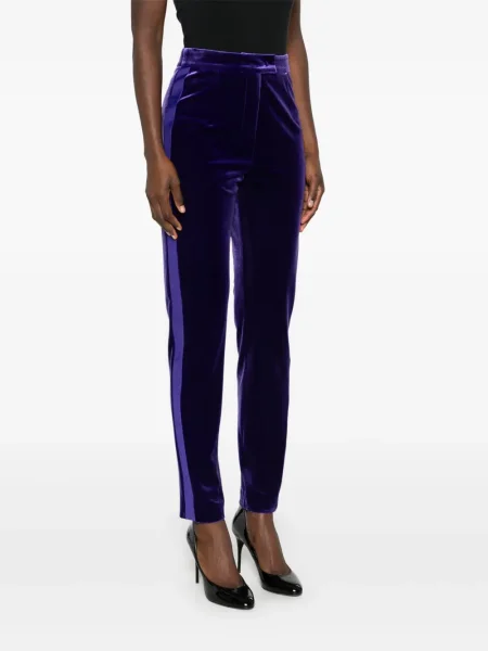 Pantaloni Nissa de catifea violet