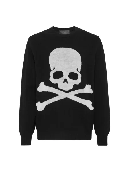 Sweter Philipp Plein wełniany czarny