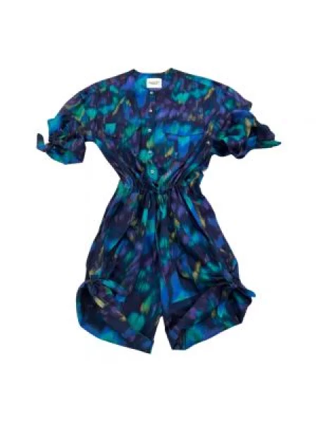 Sukienka Isabel Marant Etoile z nadrukiem wiązana