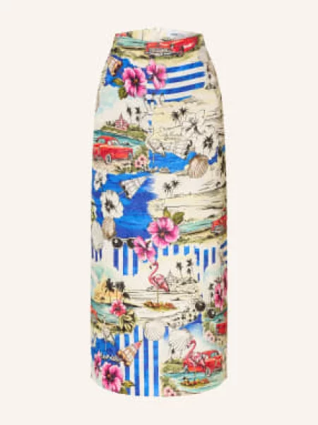 Lunatica Milano Spódnica Żakardowa Cuba blau czerwona