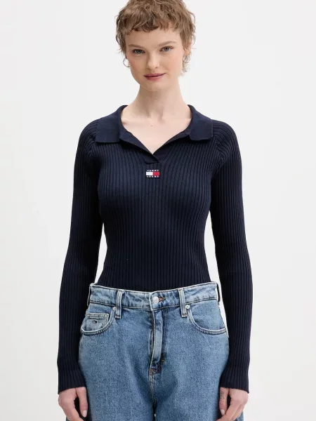 Tommy Jeans Pulover Bleumarin