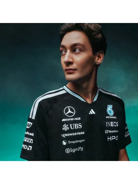 ADIDAS PERFORMANCE Funkční tričko Mercedes Amg Petronas Formula 1 Team Driver aqua modrá bílá černá