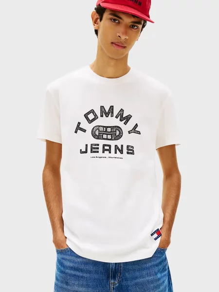 Спортзал футболка Tommy Jeans біла